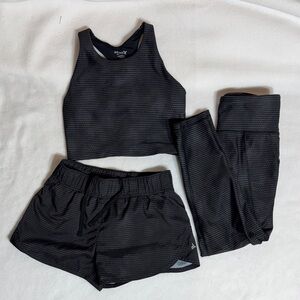 Old Navy Active Girl’s 3-piece Matching Set - Black Tonal